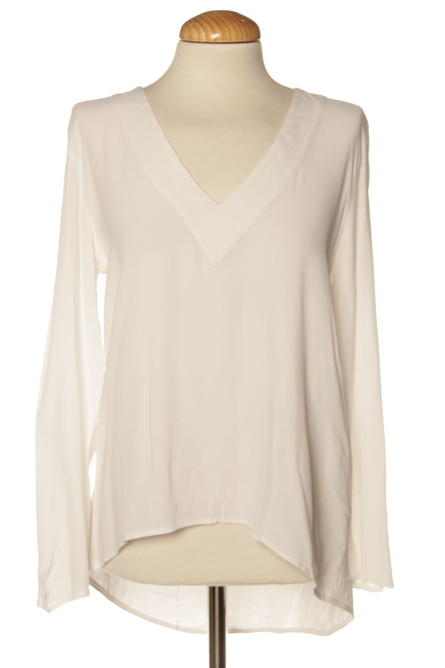 Blouse à manches longues Zara de la taille M, de couleur blanc