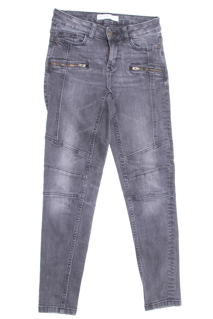 Vaqueros de Zara de la talla 34, de color gris de ropa vaquera
