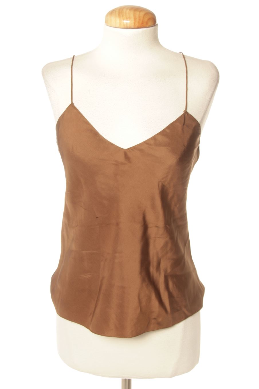 Aufwändiges Top von Ralph Lauren Größe XS, Farbe Braun, aus Seide für