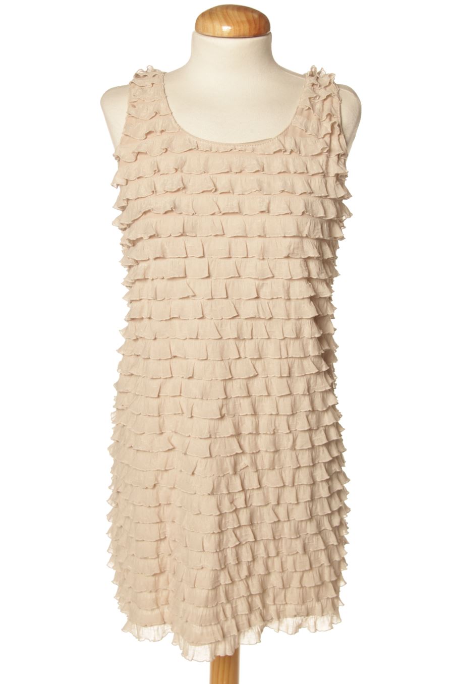 Einfaches Kleid von Zara Größe M, Farbe Beige, für