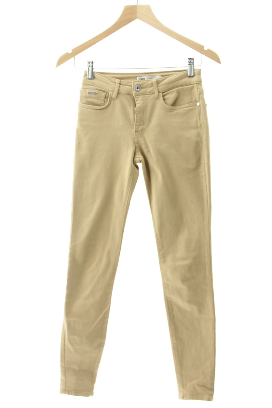 Jeans Zara de la taille 34, de couleur marron de denim