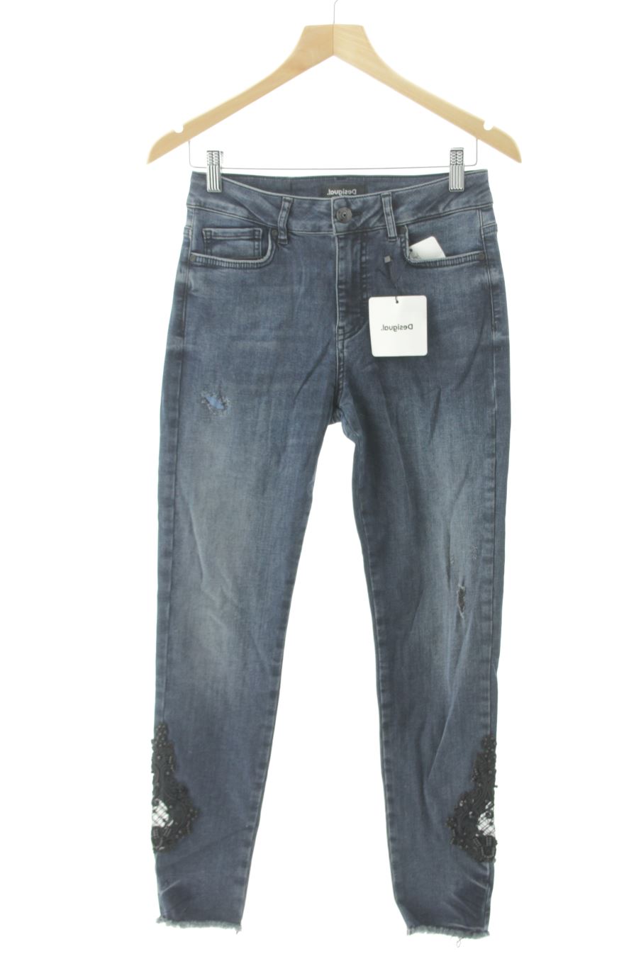 Jeans Desigual de la taille 38, de couleur bleu de denim