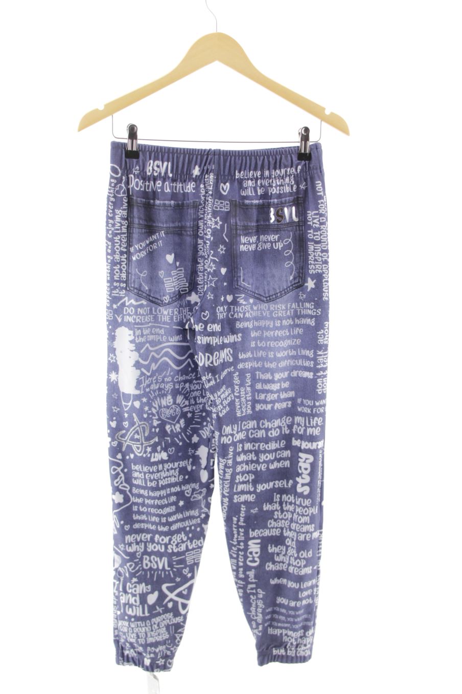 Pantalones de deporte de BSVL de la talla S, de color azul