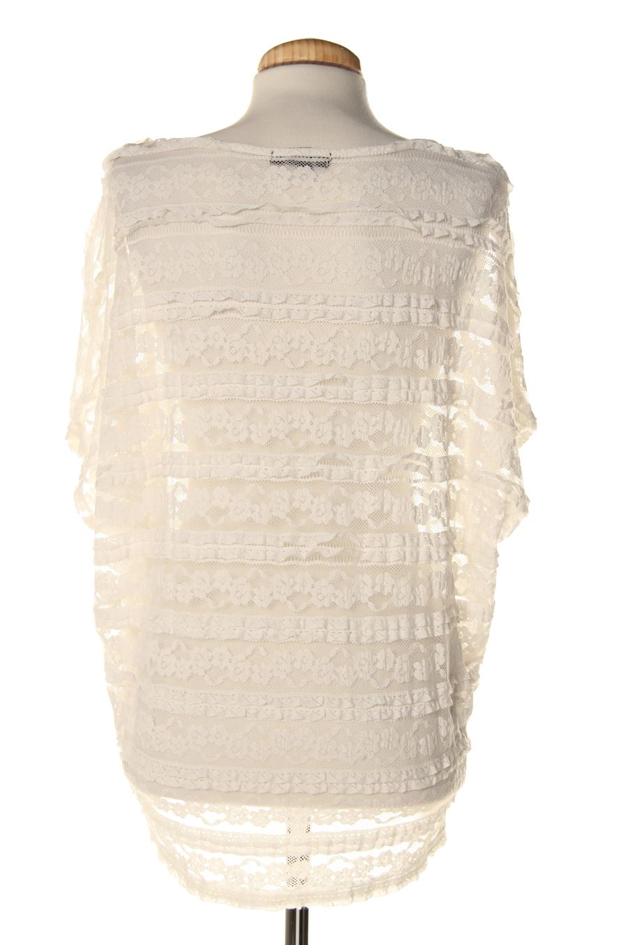 Blouse à manches courtes Amisu de la taille XS, de couleur blanc
