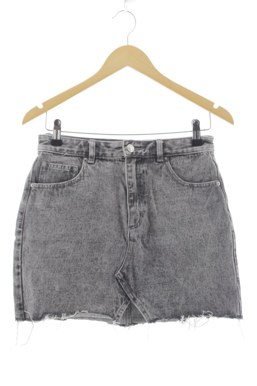 Jupe Pull Bear de la taille M de couleur gris de denim