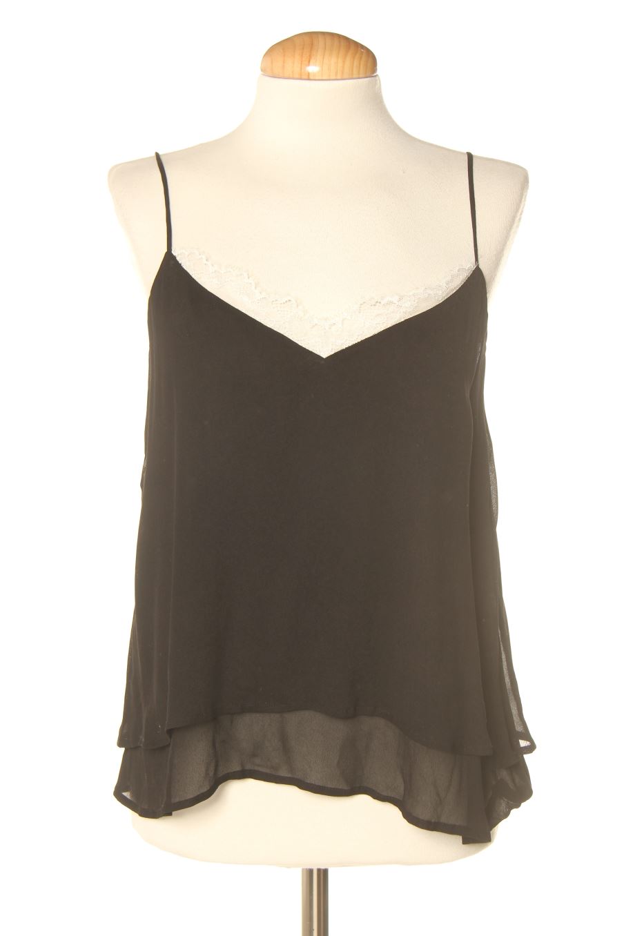 Top de Zara de la talla XS, de color negro