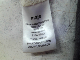 Blouse à manches longues Maje de la taille S, de couleur beige