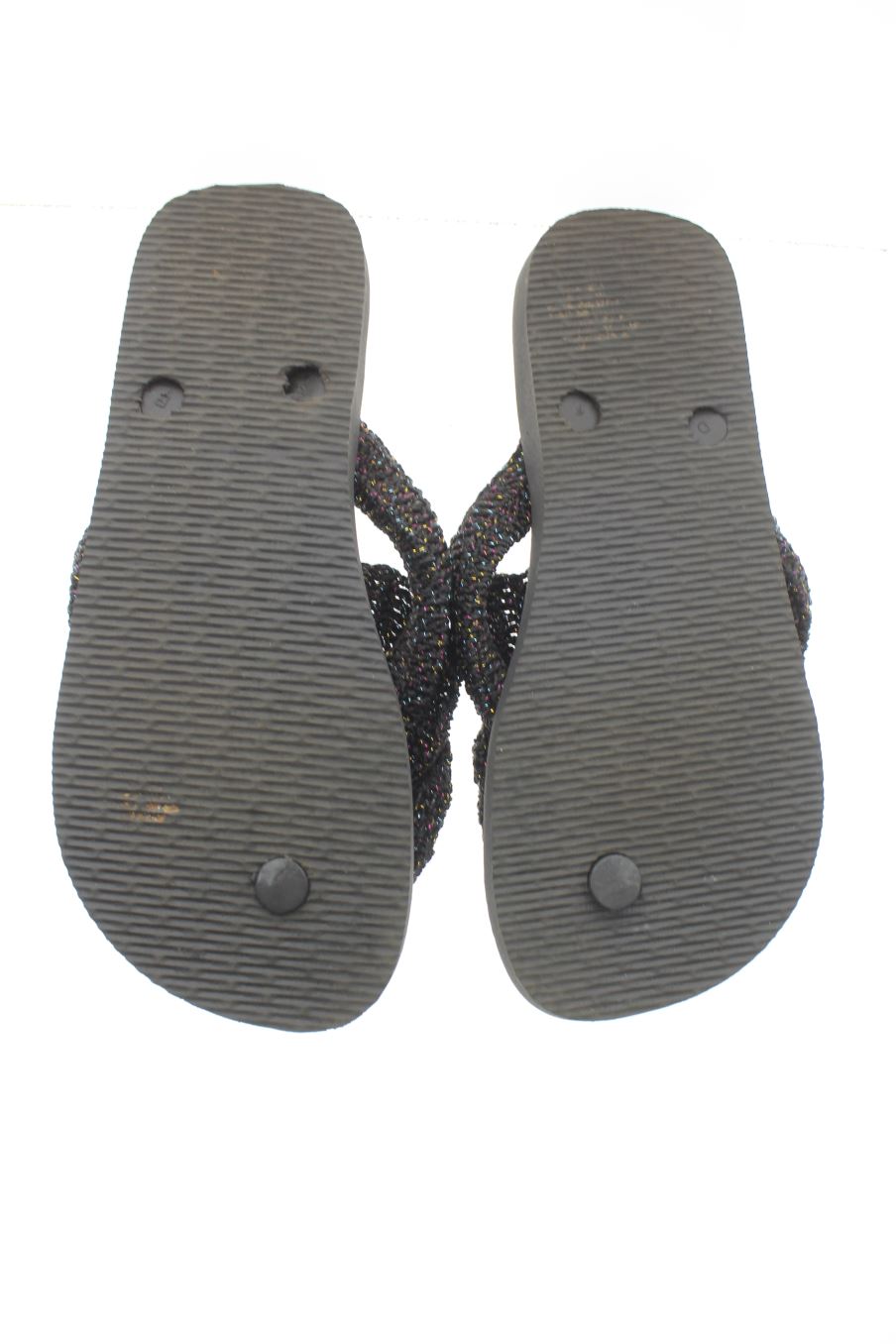 Sandalias planas de Havaianas de la talla 37, de color negro de