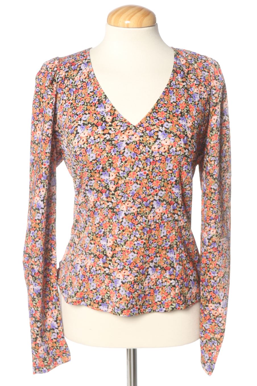 Langärmelige Bluse von Naf Naf Größe M, Farbe Geblümt, für