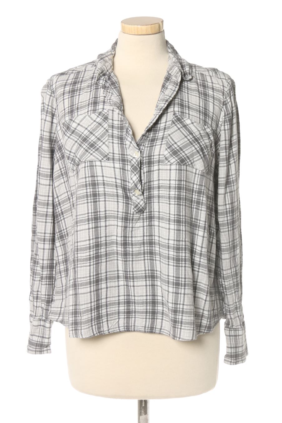 Blouse à manches longues Milano de la taille XL, de couleur carreaux