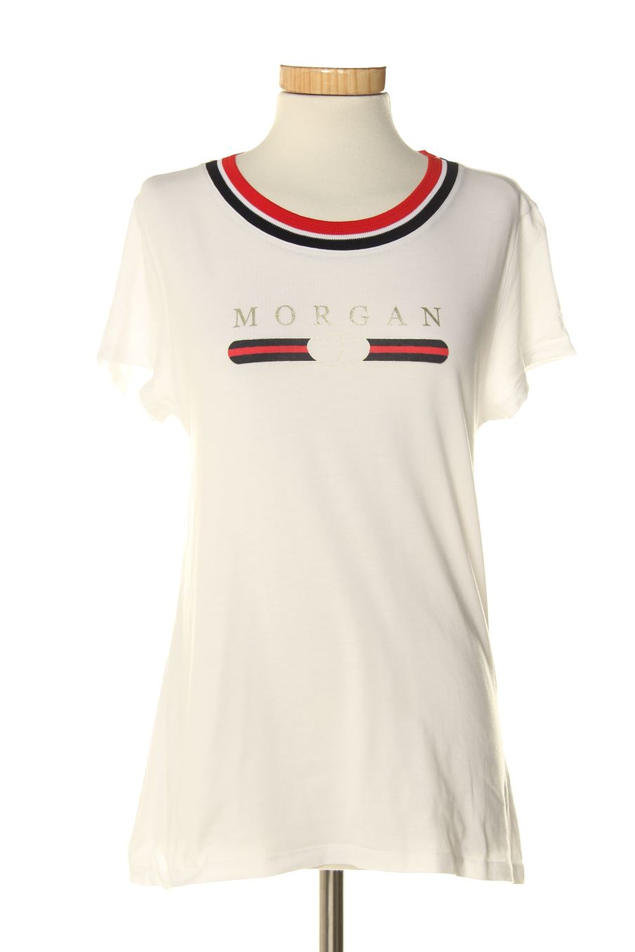 T-Shirt von Morgan Größe L, Farbe Weiss, für