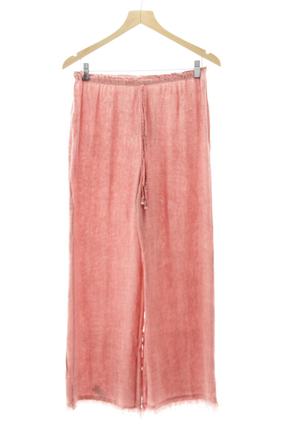 Pantaloni casual de Made in italy de la talla M, de color rosa