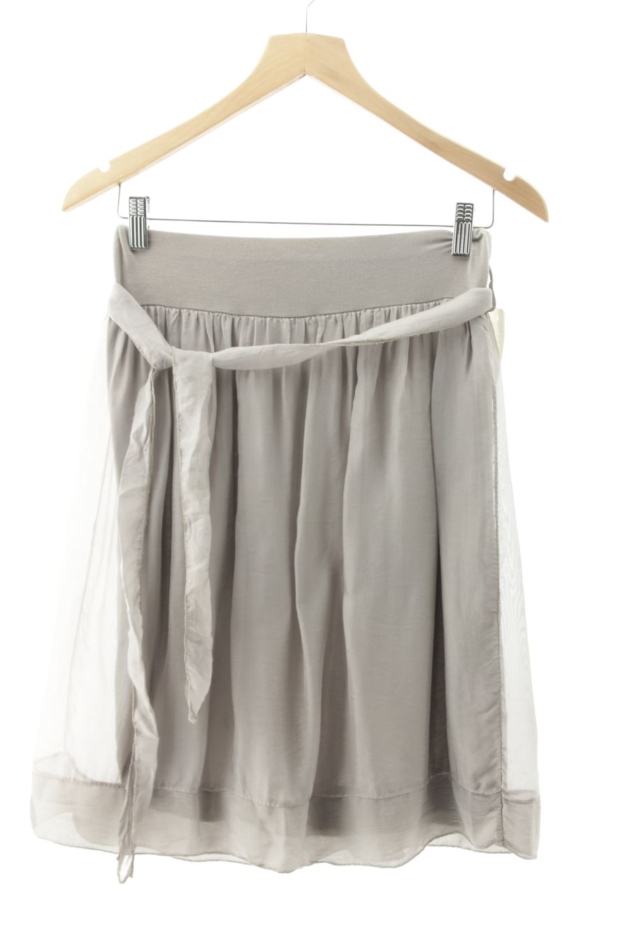 Falda de Made in italy de la talla Única, de color gris de seda