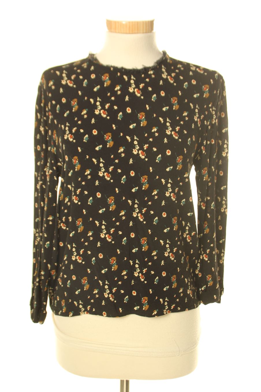 Blusa de manga larga de Mango de la talla XS, de color flores