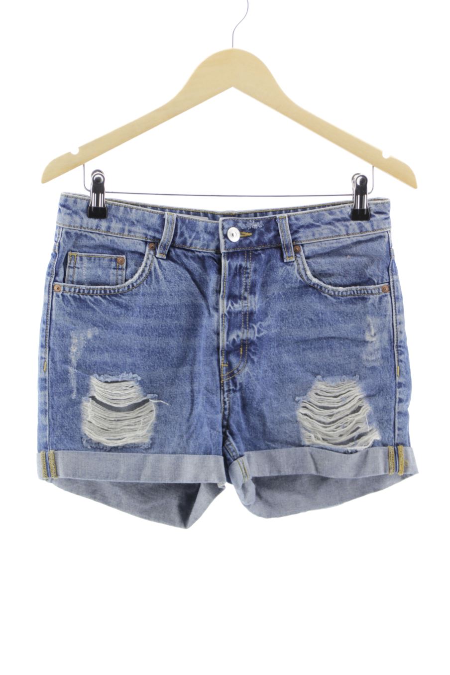 Shorts H&M de la taille 36, de couleur bleu de denim