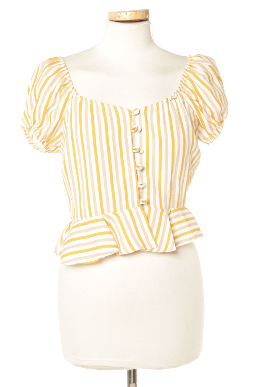 Blouse à manches courtes PERCENTIL de la taille S, de couleur rayures