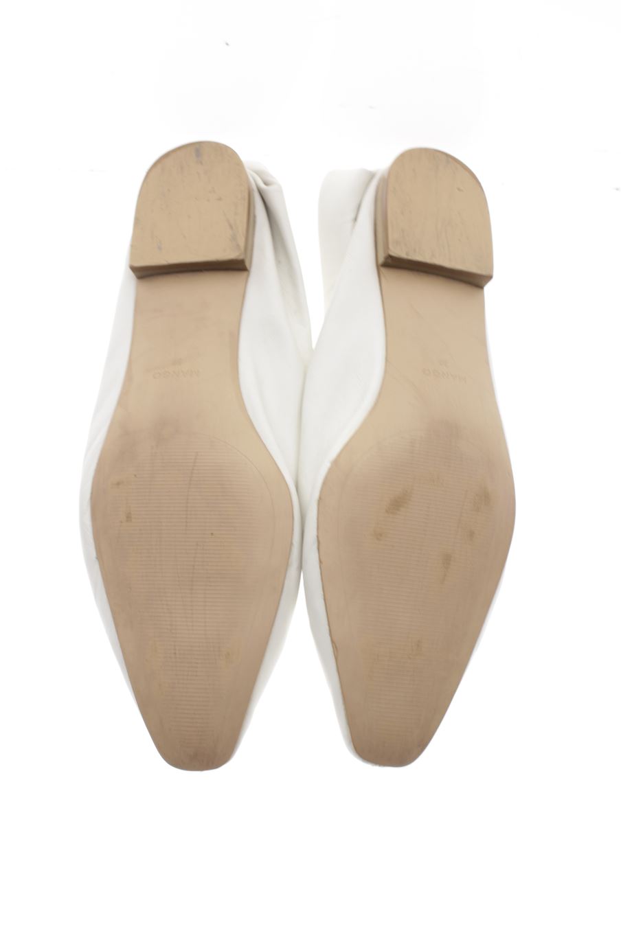 Zapatos planos de Mango de la talla 39, de color blanco de