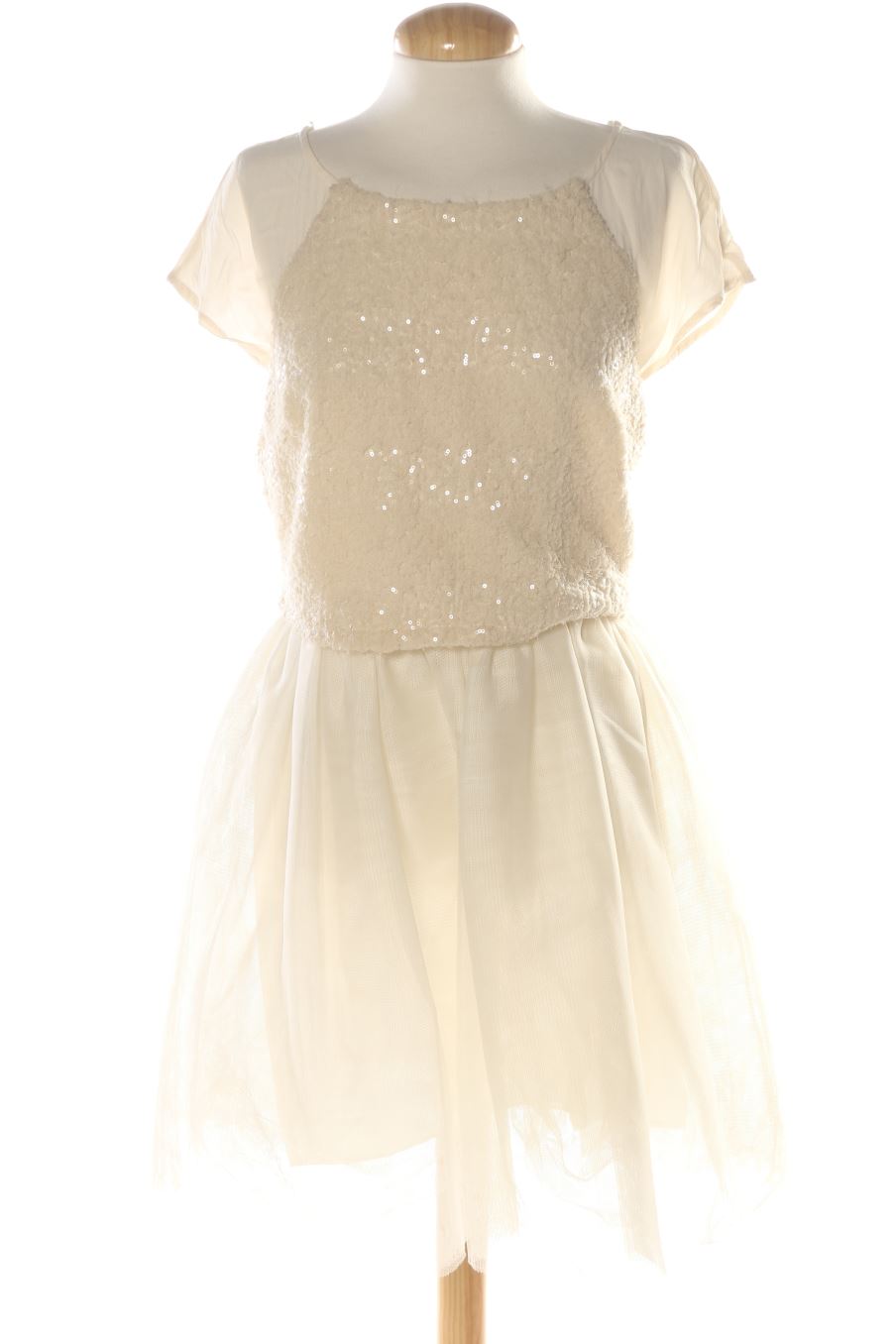 Robe casual Naf Naf de la taille 40, de couleur blanc
