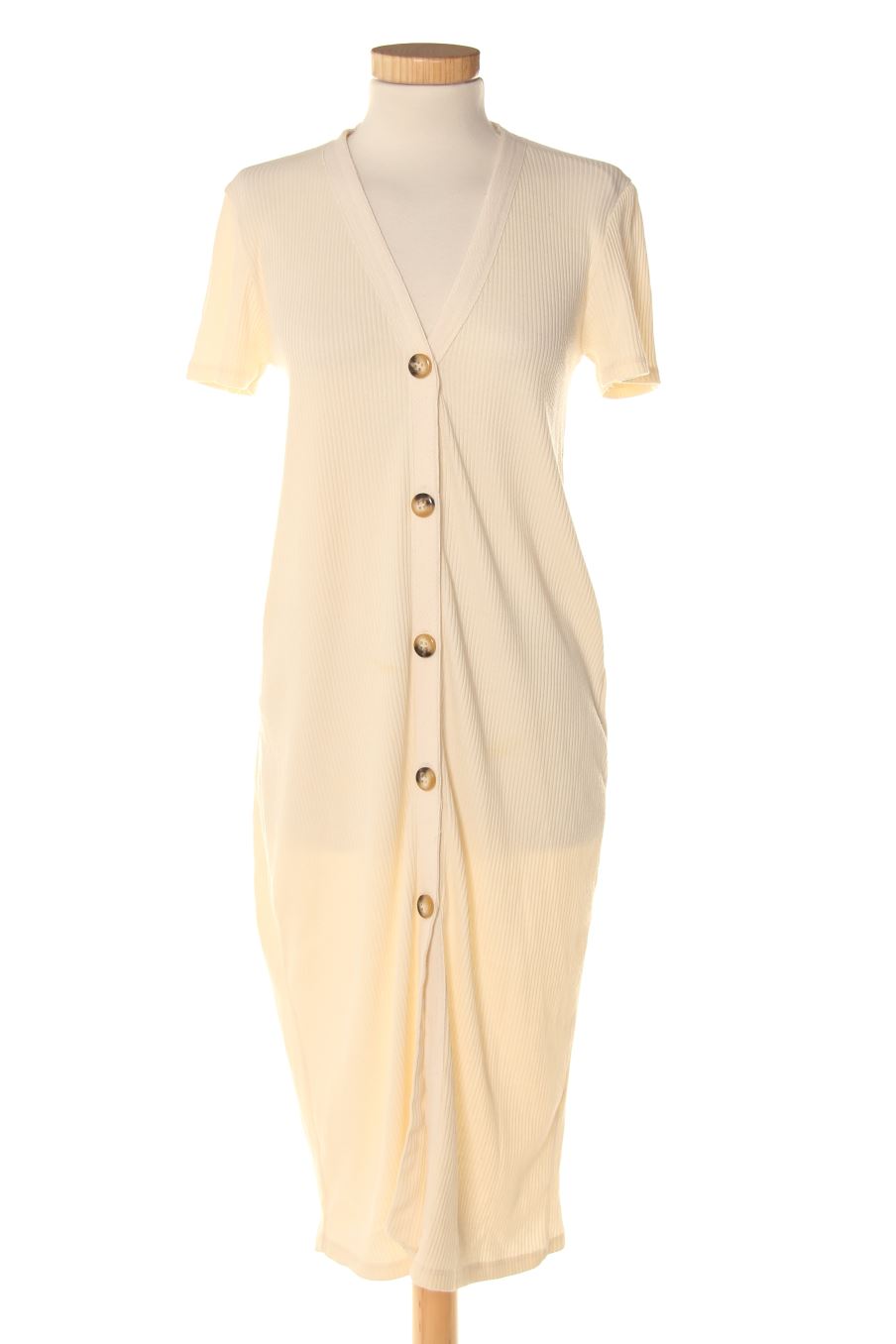 Vestido casual de Zara de la talla M, de color beige