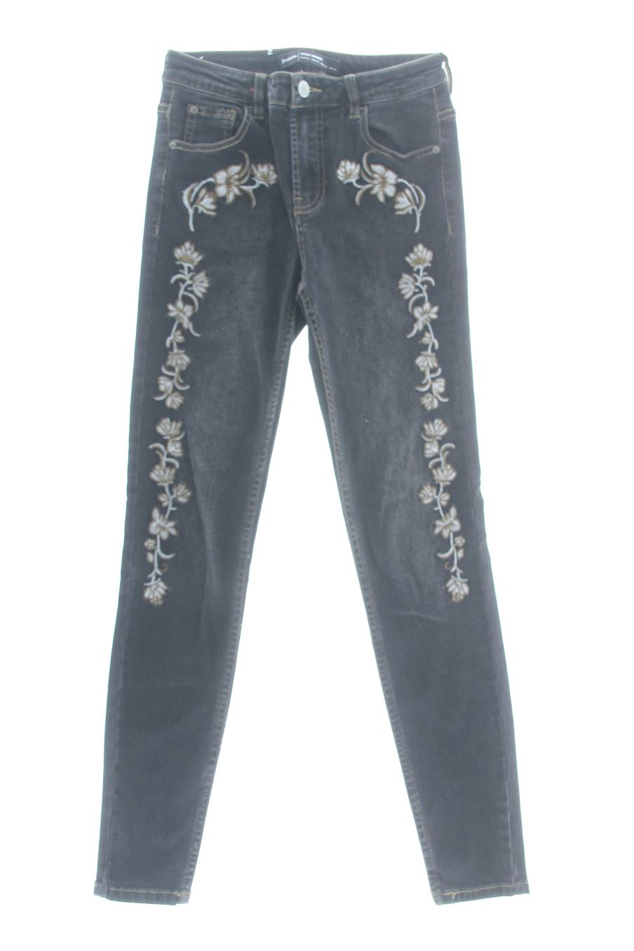 Vaqueros de Stradivarius de la talla 34, de color negro de ropa vaquera