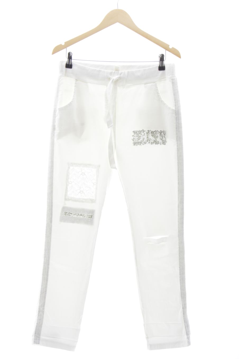 Pantalón Casual de Made with love de la talla 40, de color blanco