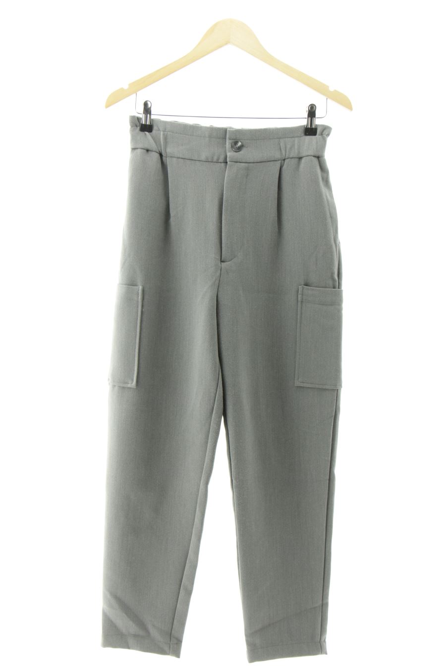 Pantalón de Zara de la talla 34, de color gris