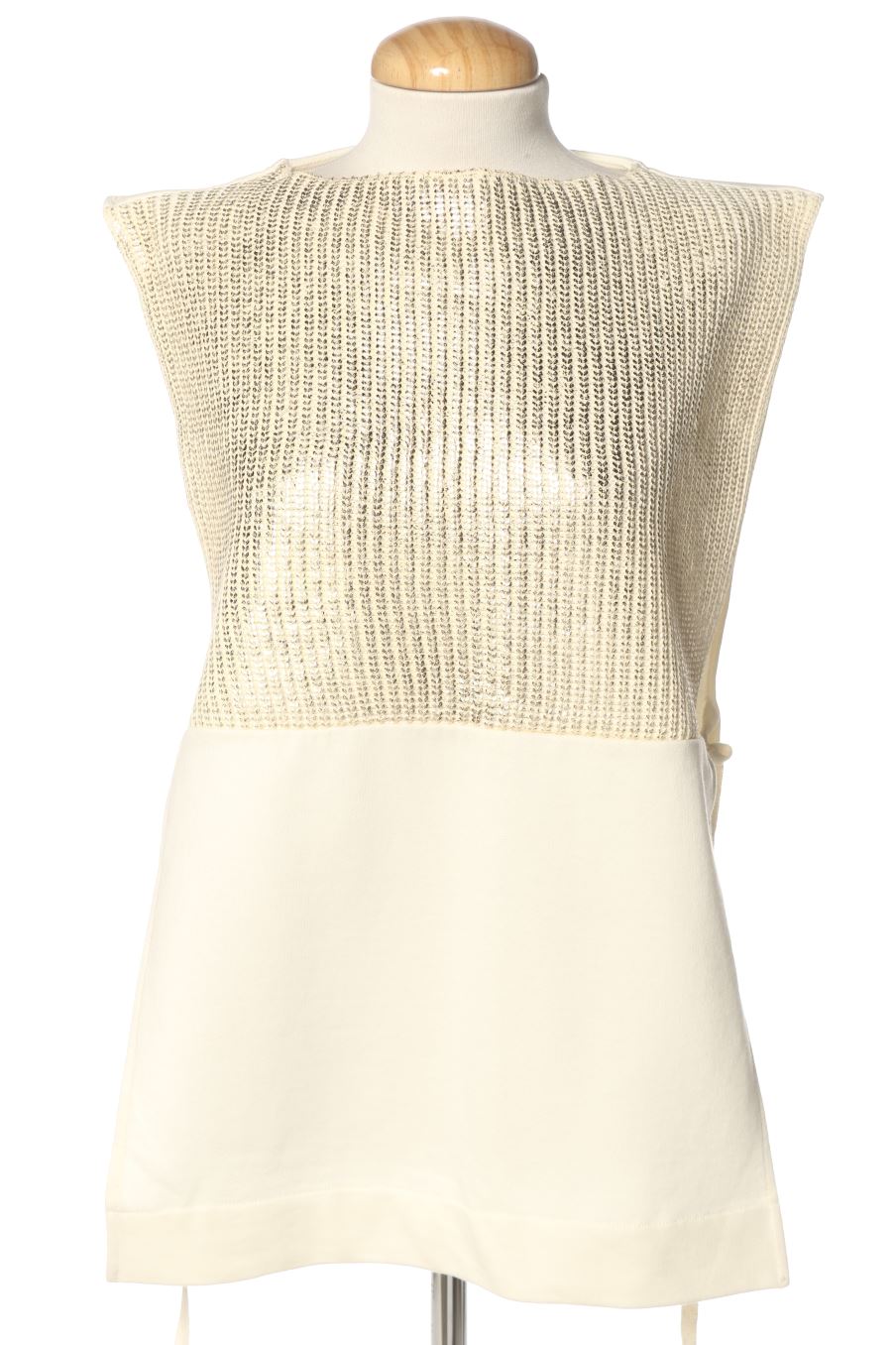 Top de Zara de la talla S, de color dorado