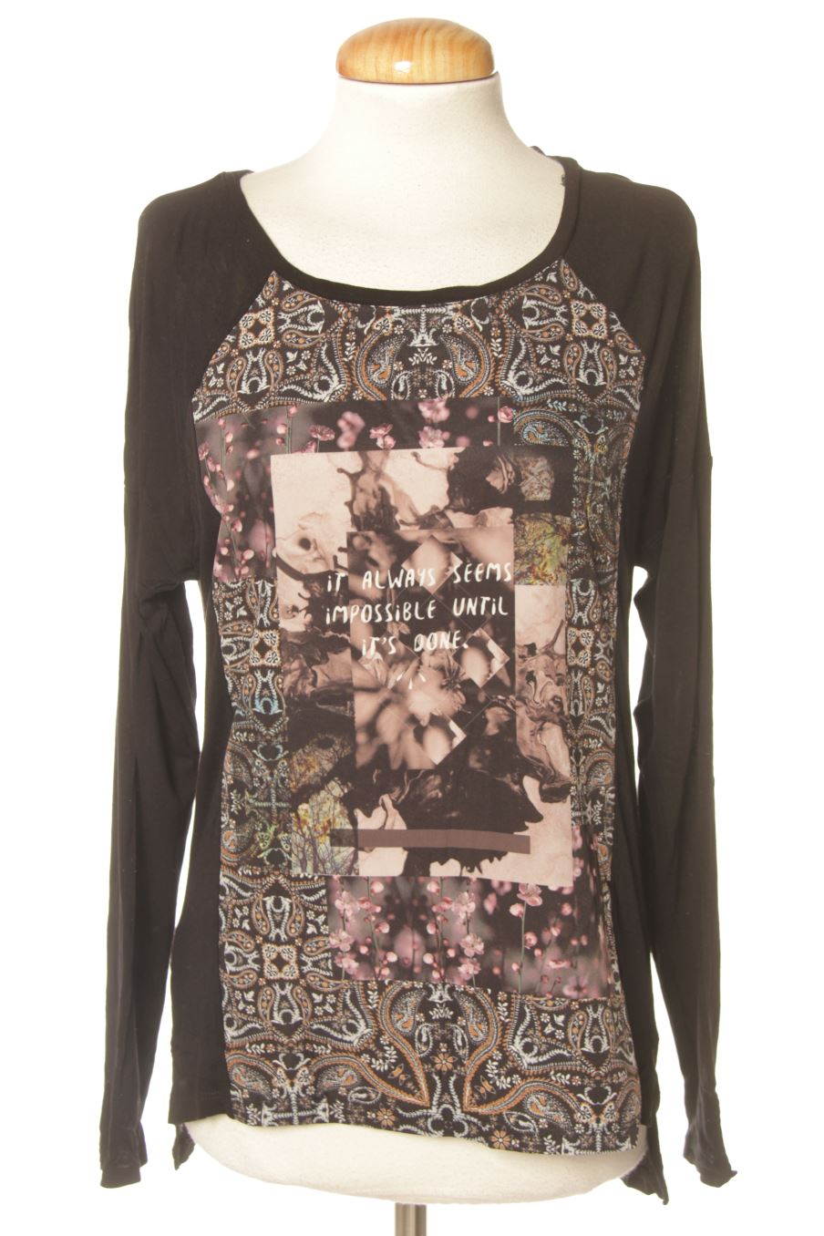 T-shirt à manches longues Only de la taille S, de couleur noir