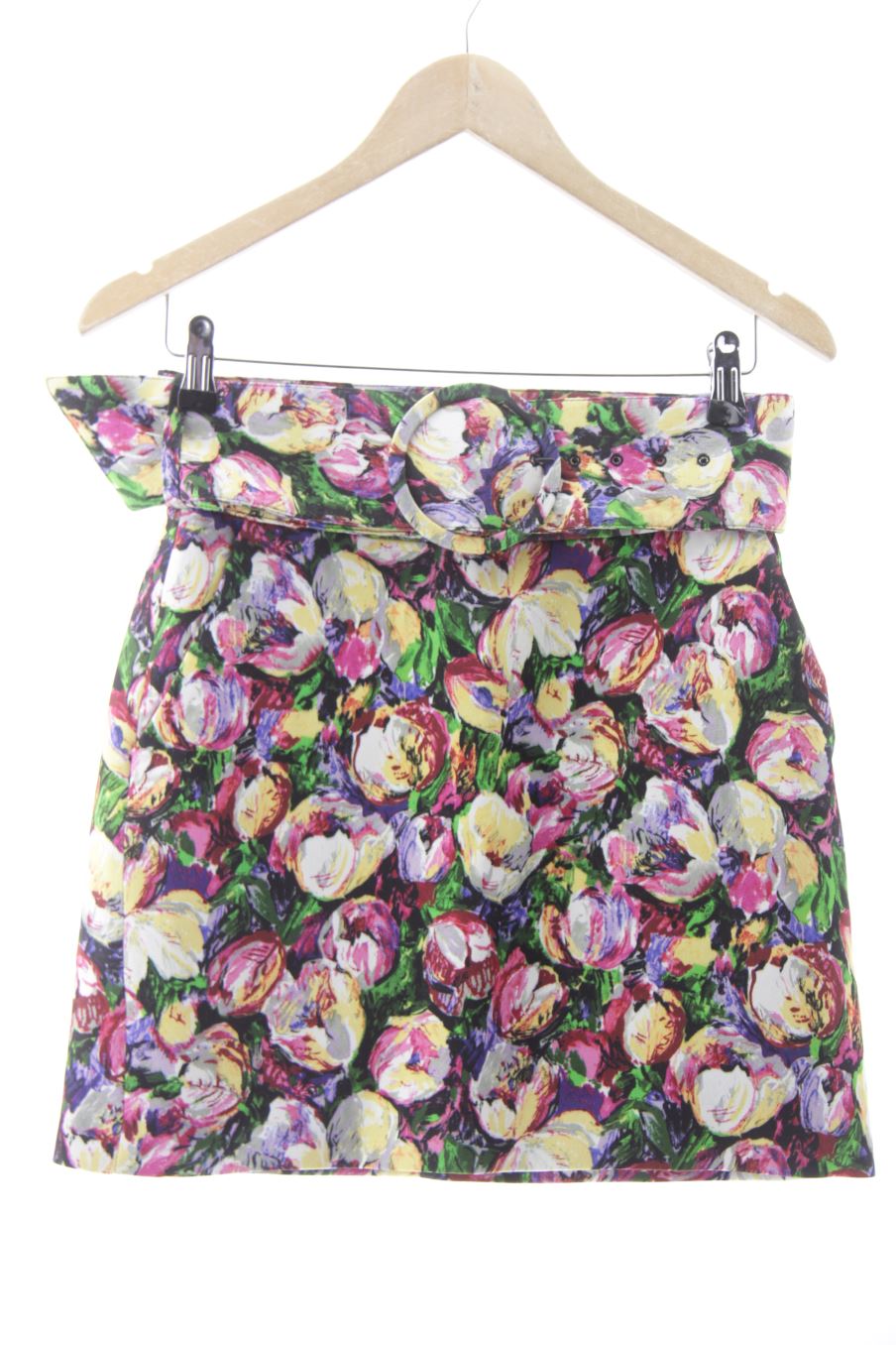 Falda de Zara de la talla S, de color flores