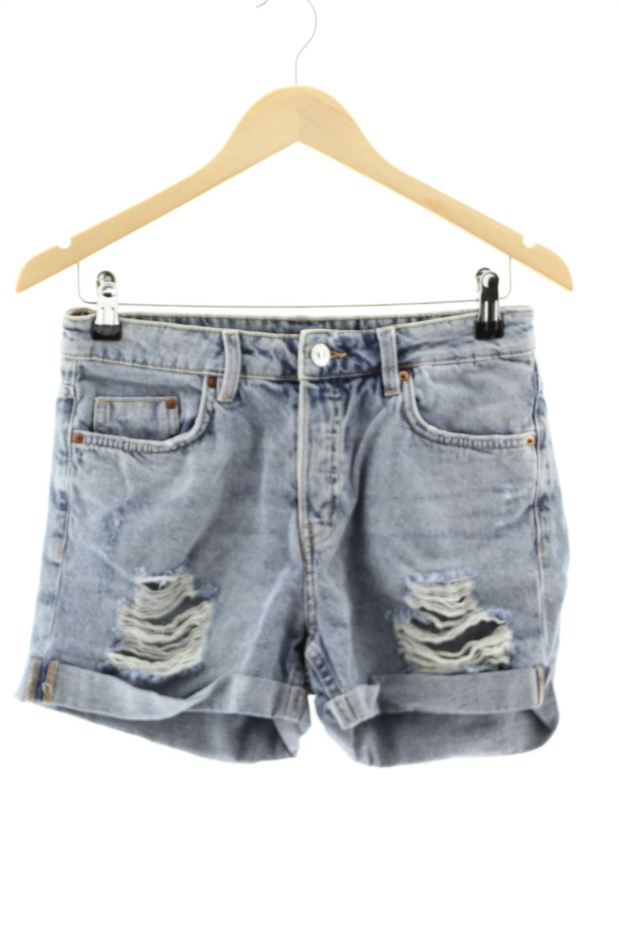 Shorts H&M de la taille 34, de couleur bleu de denim
