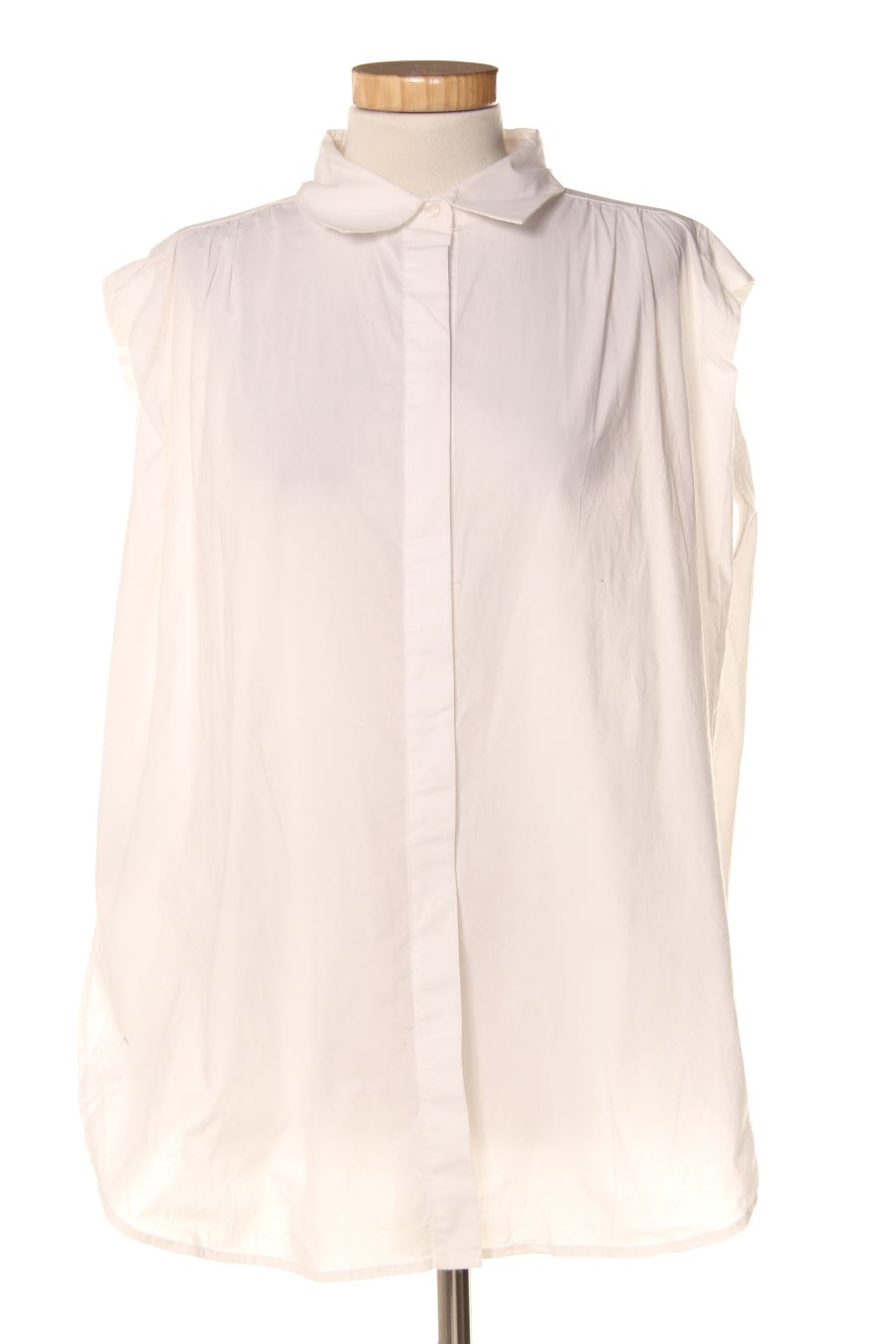 Camisa sin mangas de Mango de la talla M, de color blanco