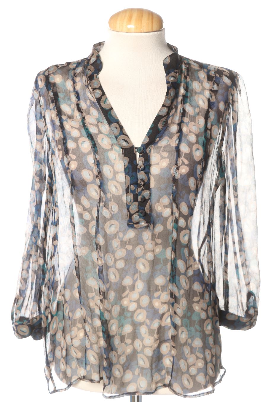 Blusa de manga larga de Caroll de la talla 36, de color azul