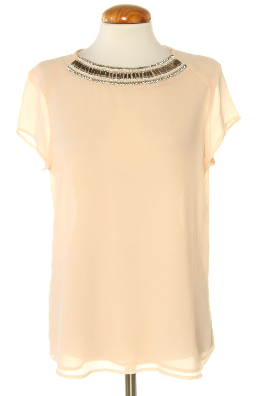 Blouse à manches courtes Zara de la taille M, de couleur rose