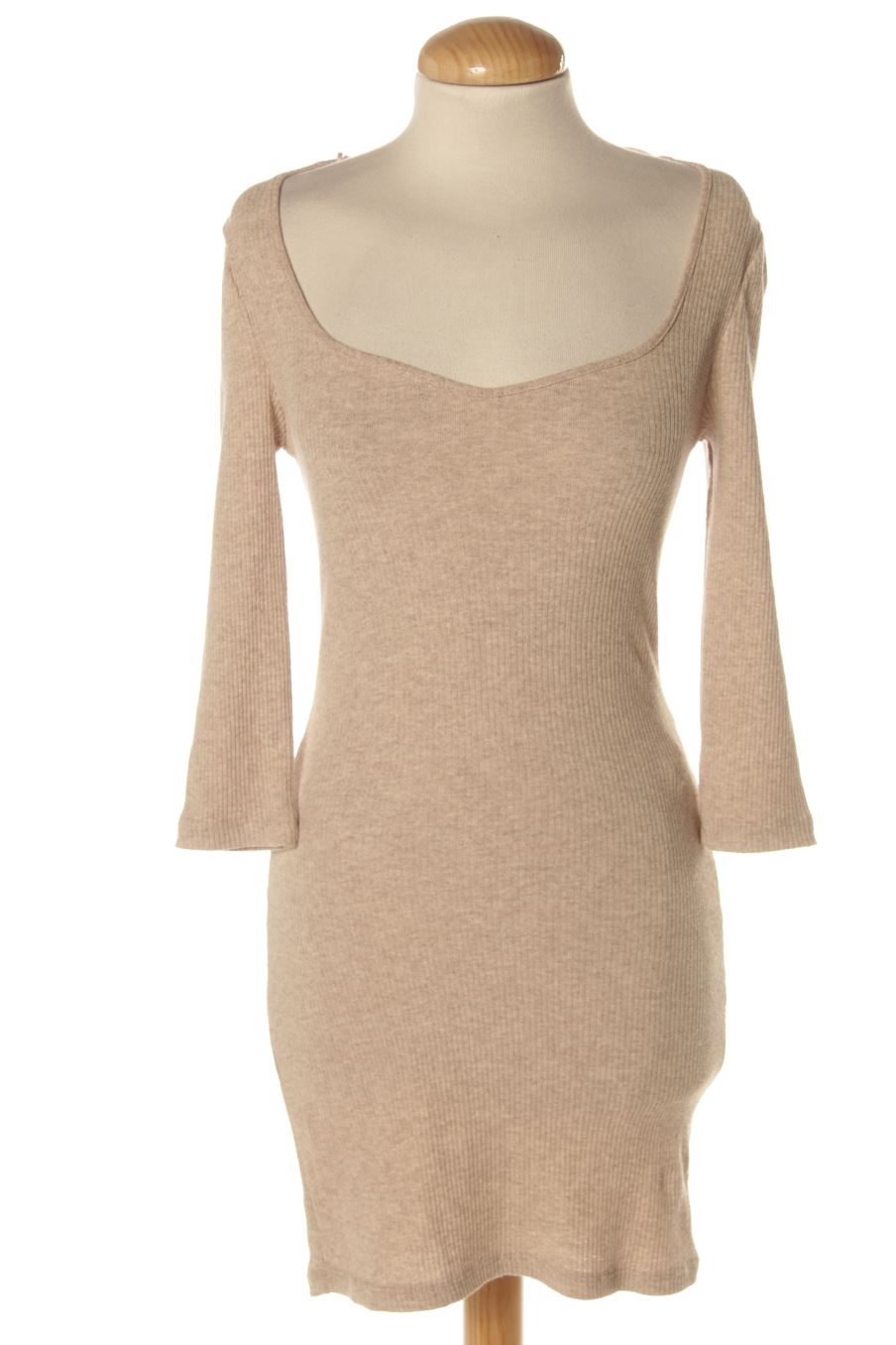 Einfaches Kleid von Stradivarius Größe M, Farbe Braun, für