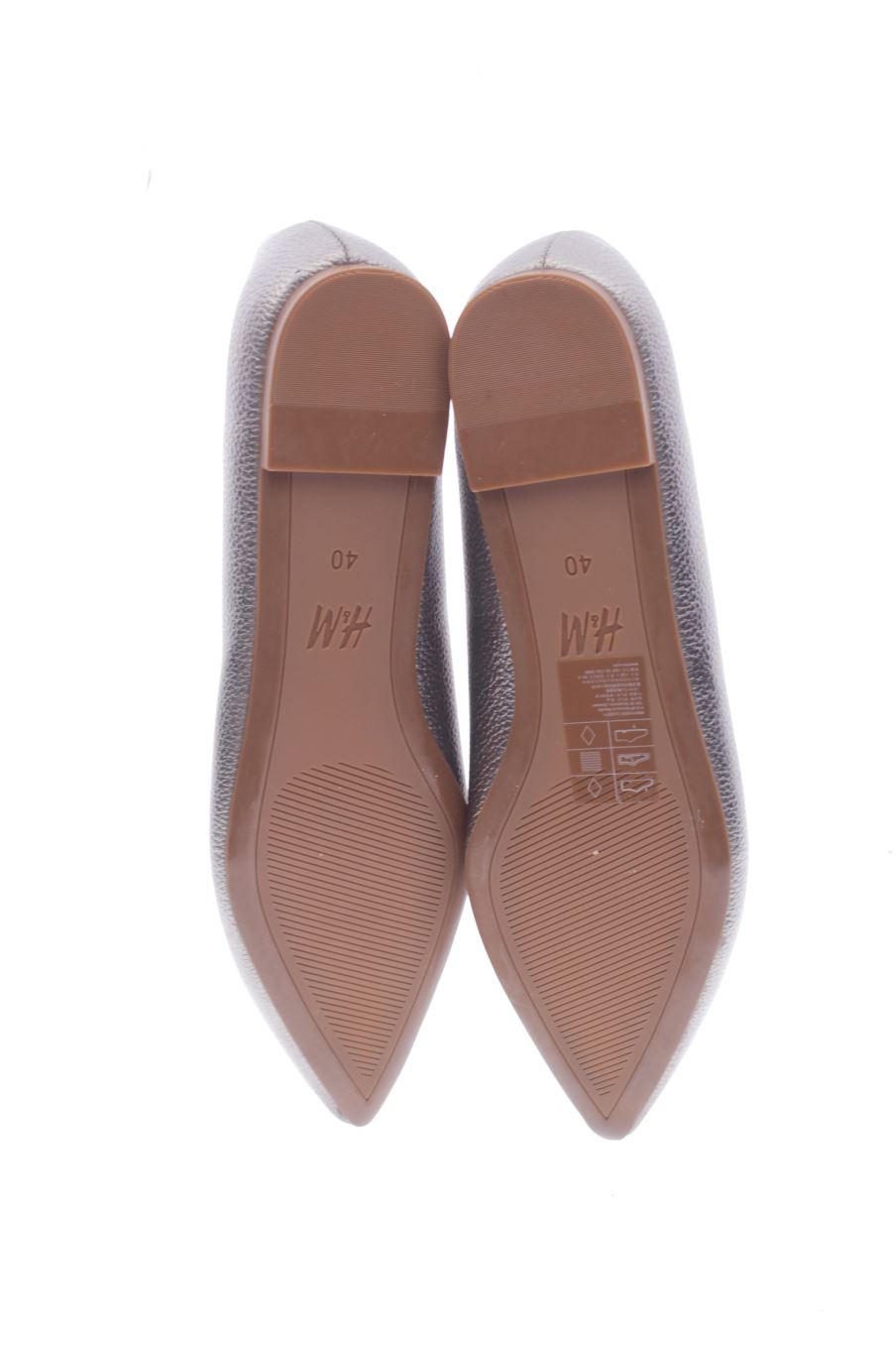 Zapatos planos de H&M de la talla 40, de color gris de