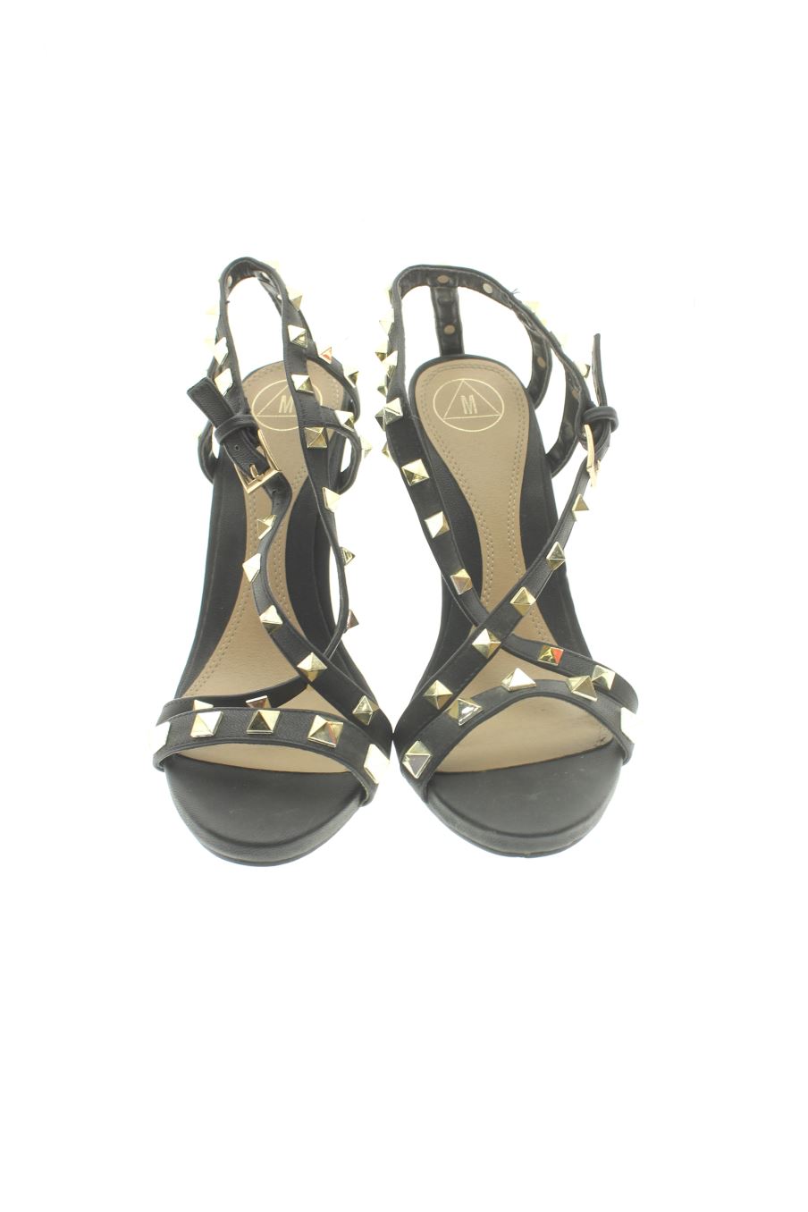 Sandalias tacon de MISSGUIDED de la talla 38, de color negro de