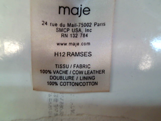 Jupe Maje de la taille 40, de couleur rouge de cuir et daim