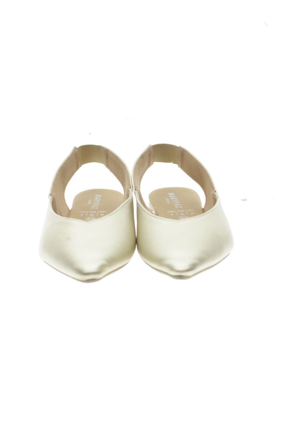 Sandalias planas de Mary Paz de la talla 40, de color dorado de