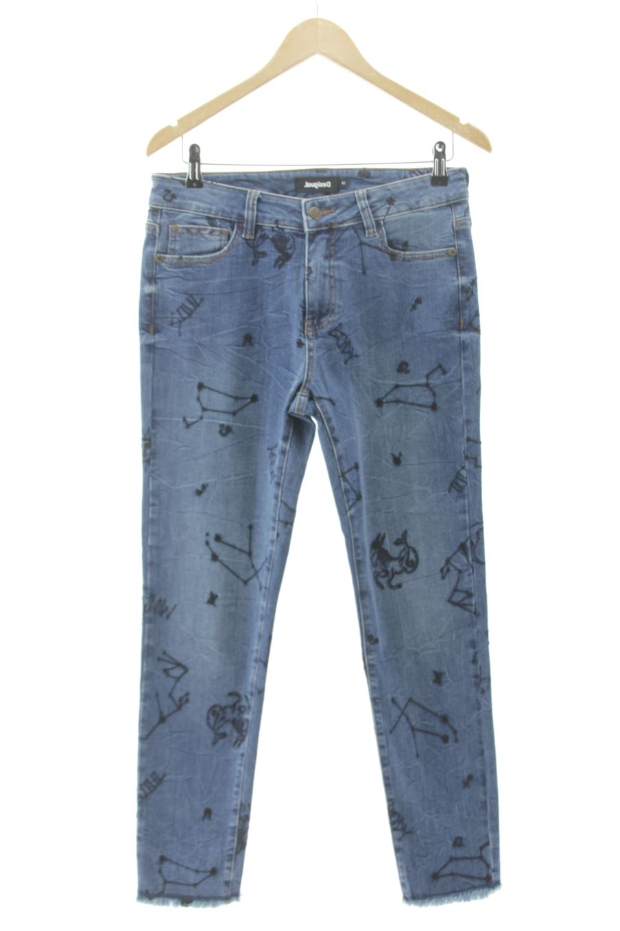 Jeans Desigual de la taille 42, de couleur imprimés de denim