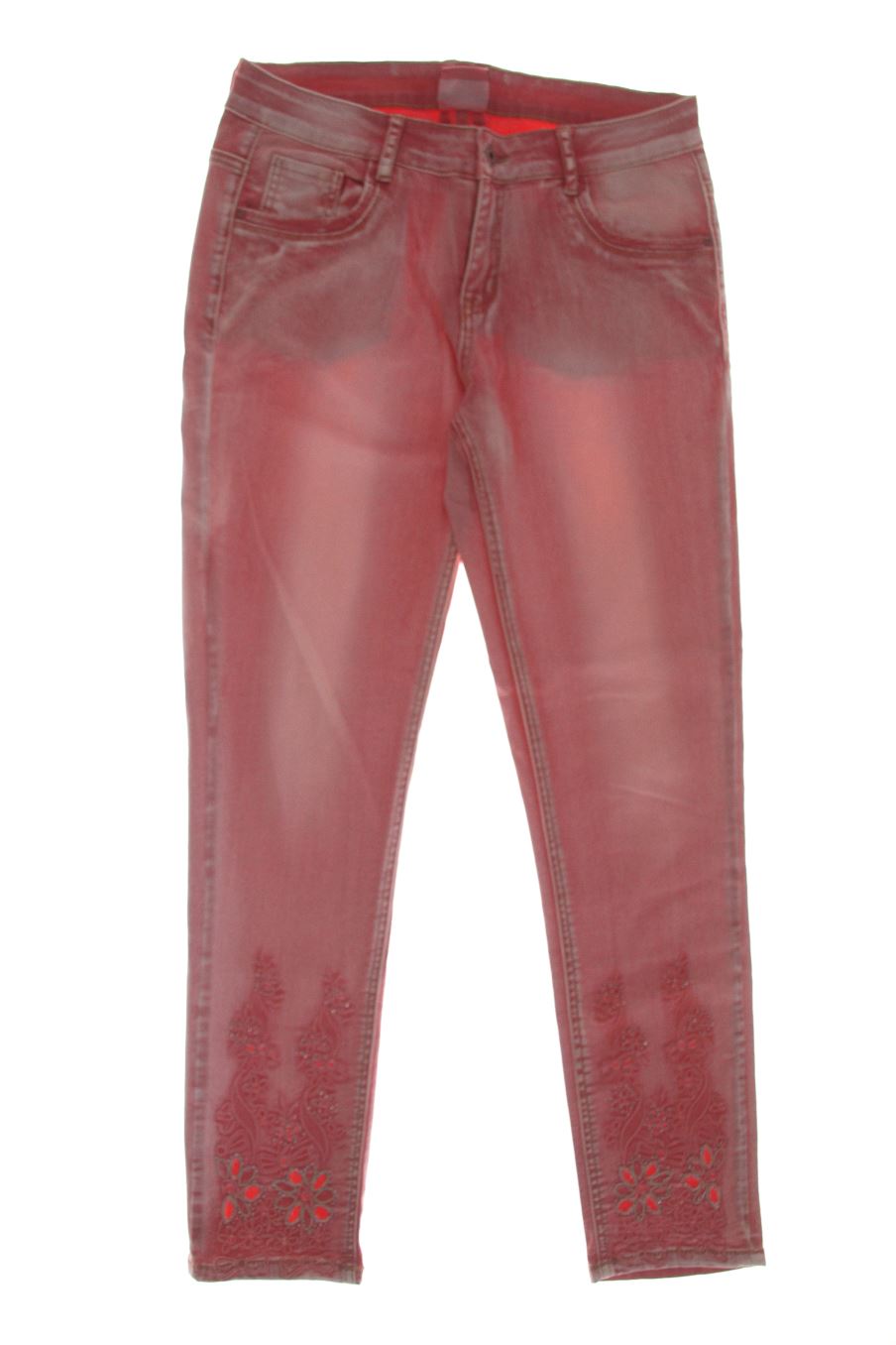 Jeans onado de la taille L, de couleur rose de denim