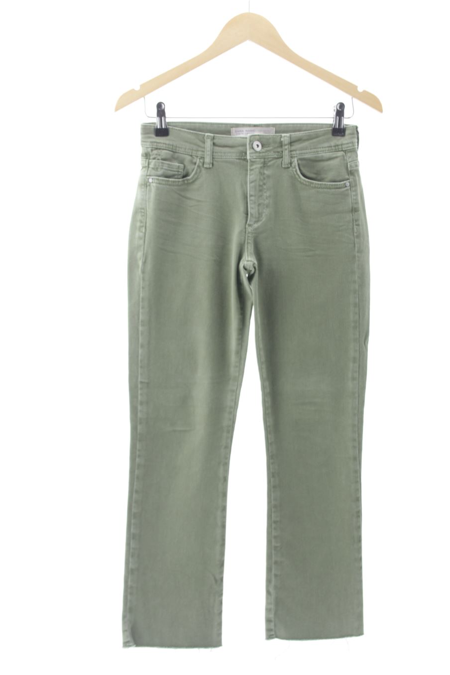 Jeans Zara de la taille 34, de couleur vert de denim