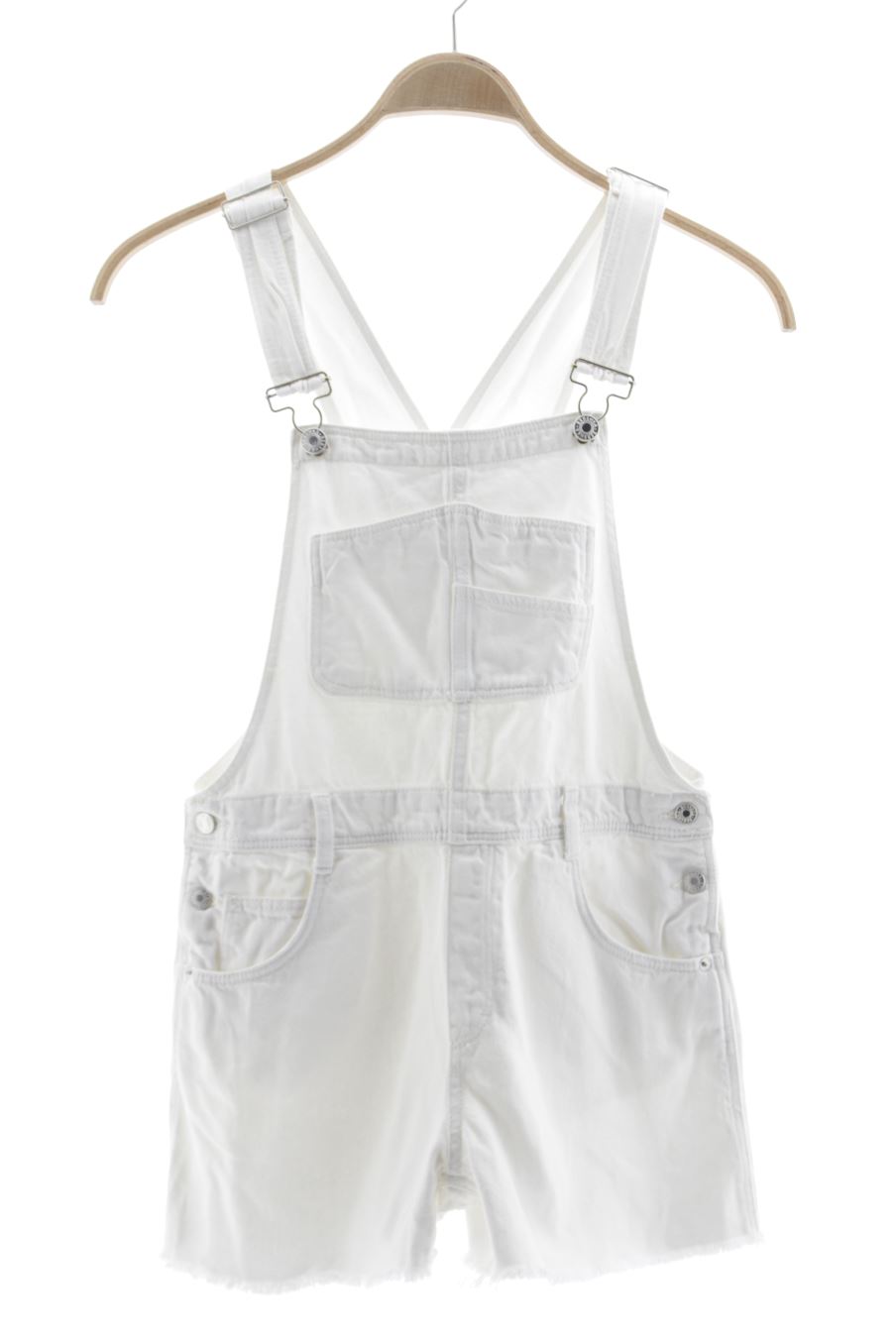 Mono de Bershka de la talla 34, de color blanco de ropa vaquera
