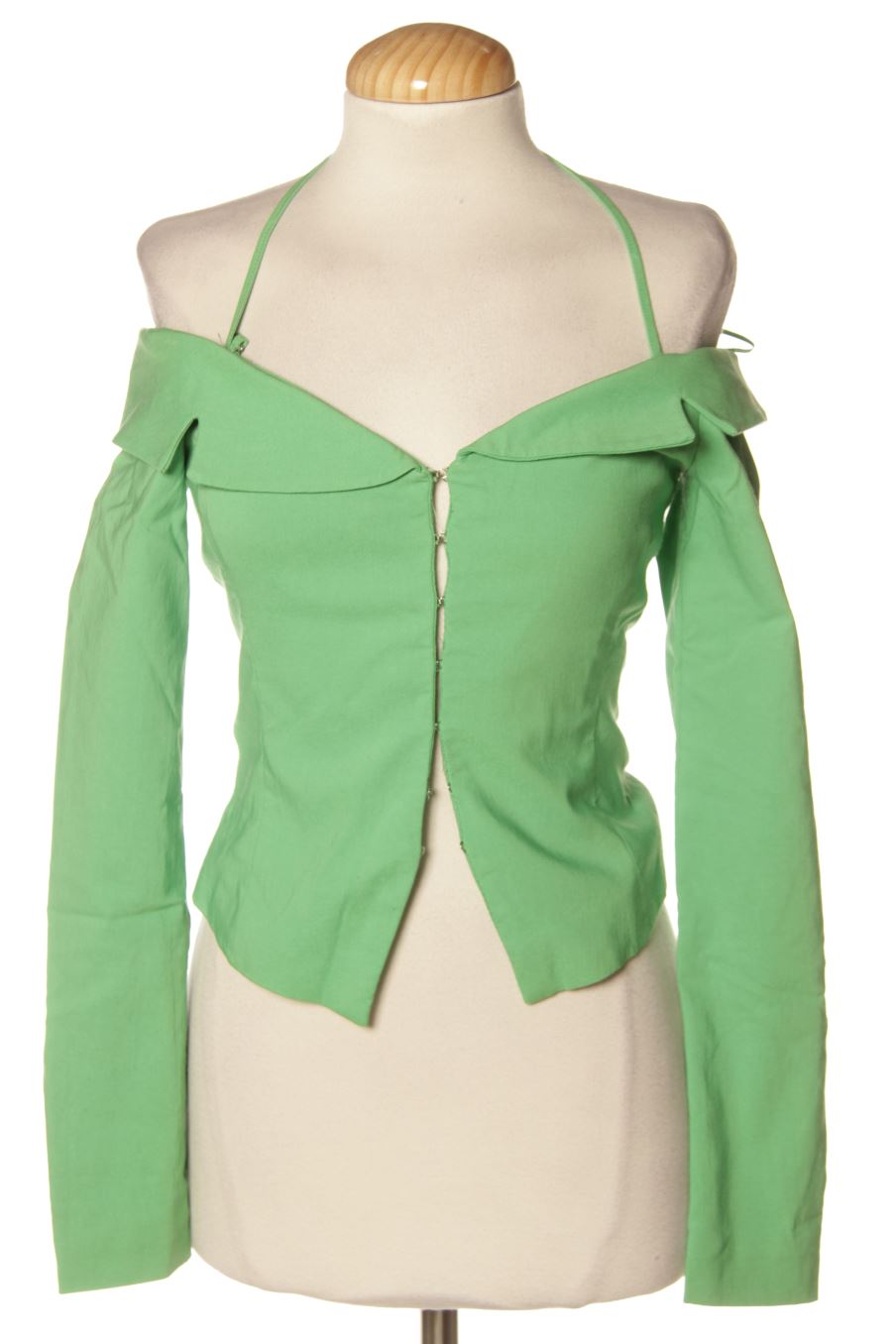 Top de Zara de la talla XS, de color verde