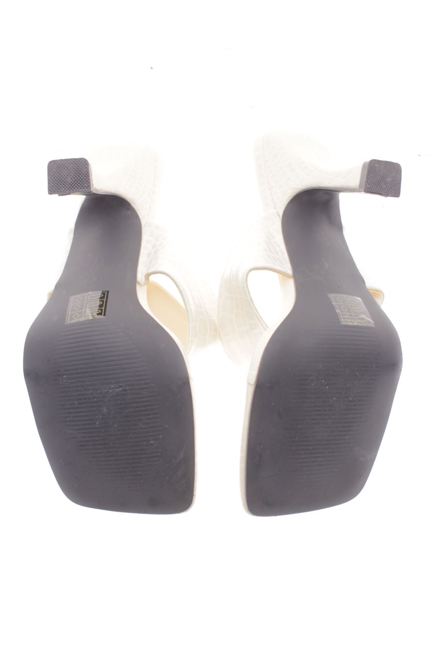 Sandalias tacon de Public Desire de la talla 37, de color beige de