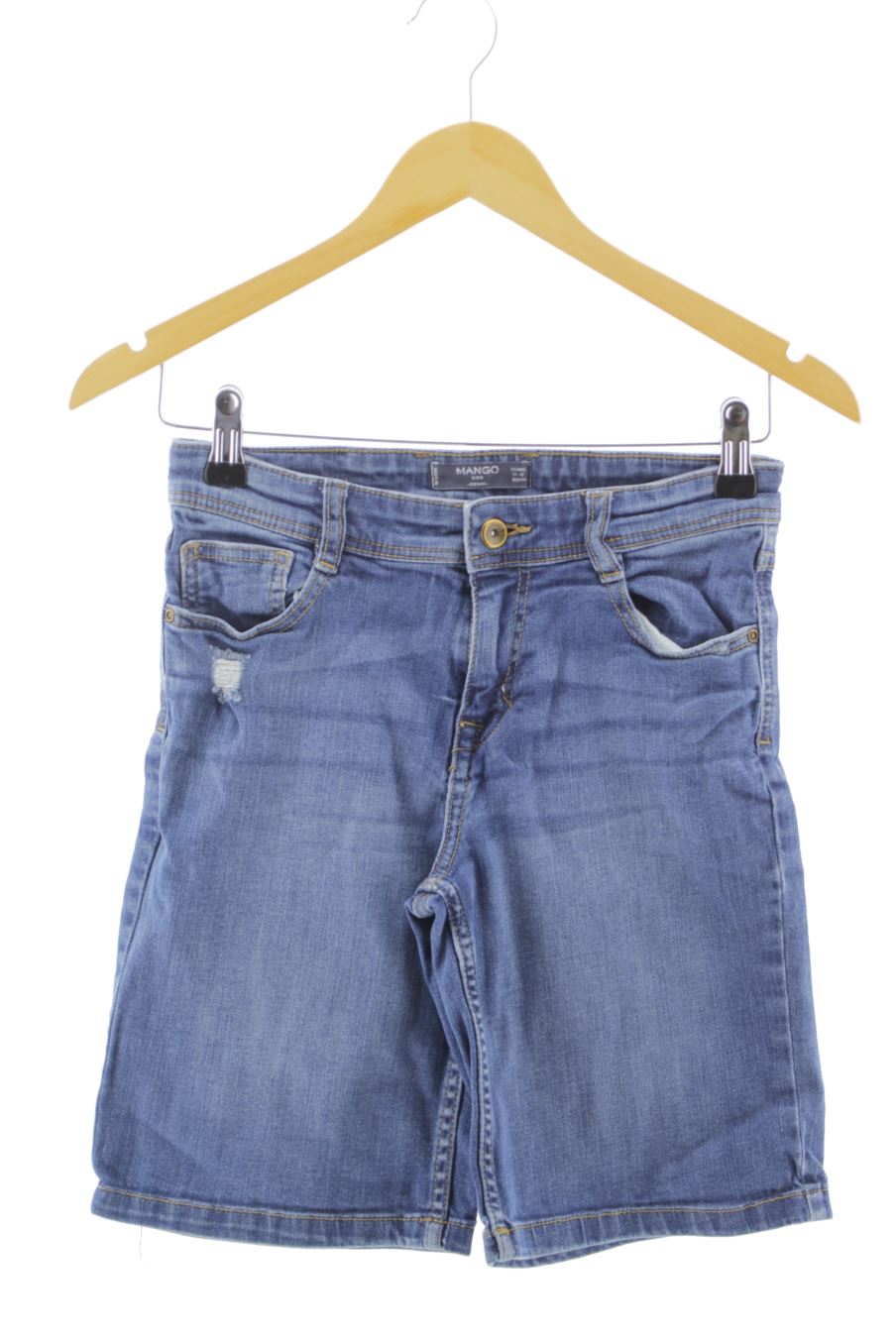 Short en jean Mango de la taille 11 ans de denim de seconde main