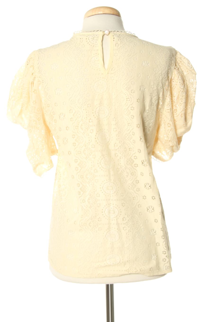Blouse à manches courtes Mulaya de la taille S, de couleur beige