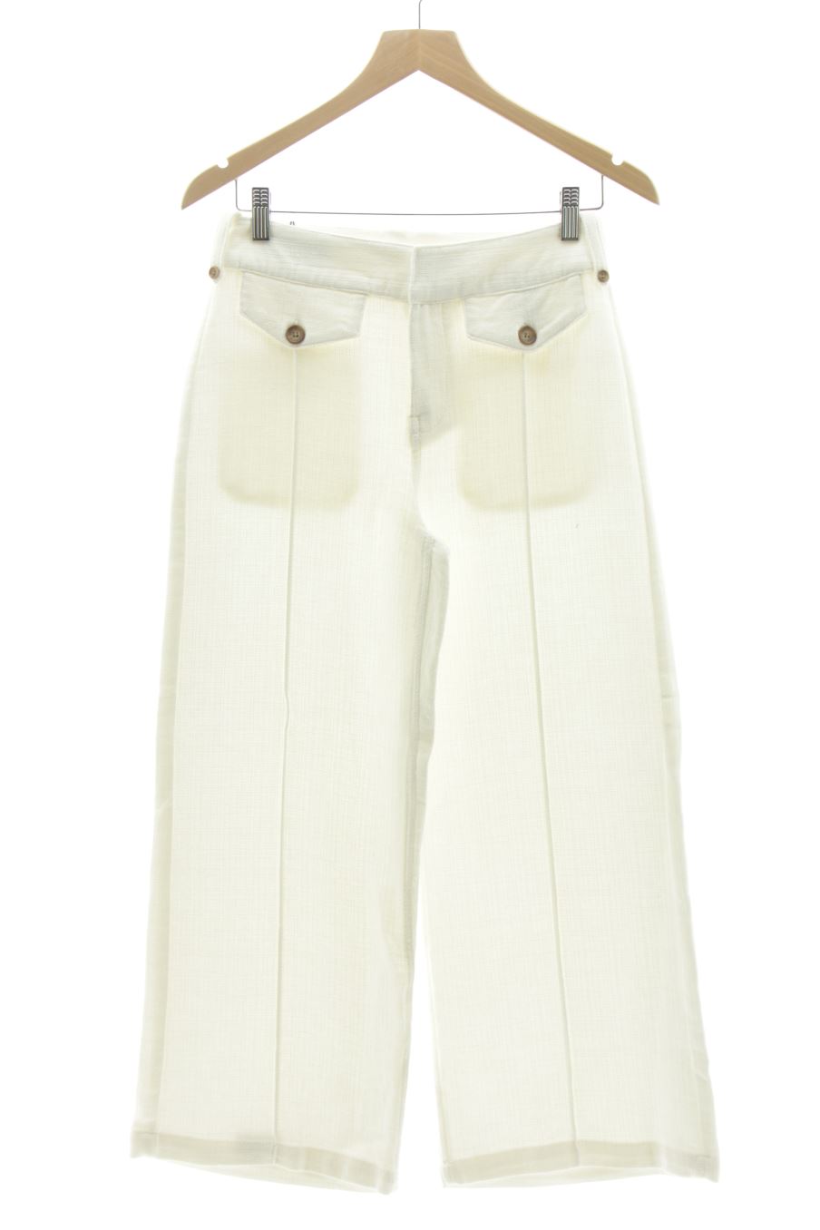 Pantaloni de Zara de la talla S, de color bianco