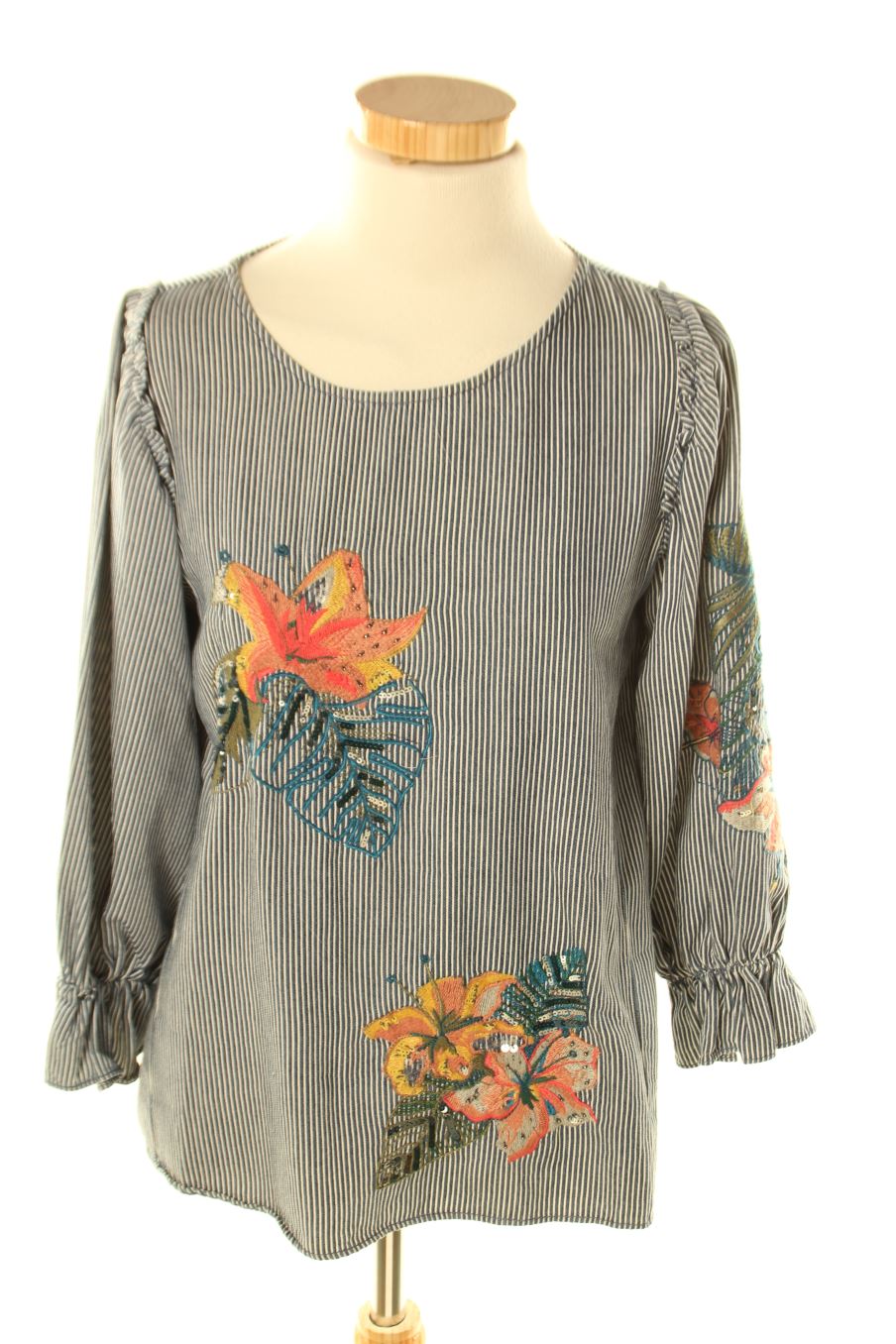 Blouse à manches longues Trafaluc de la taille XS, de couleur rayures