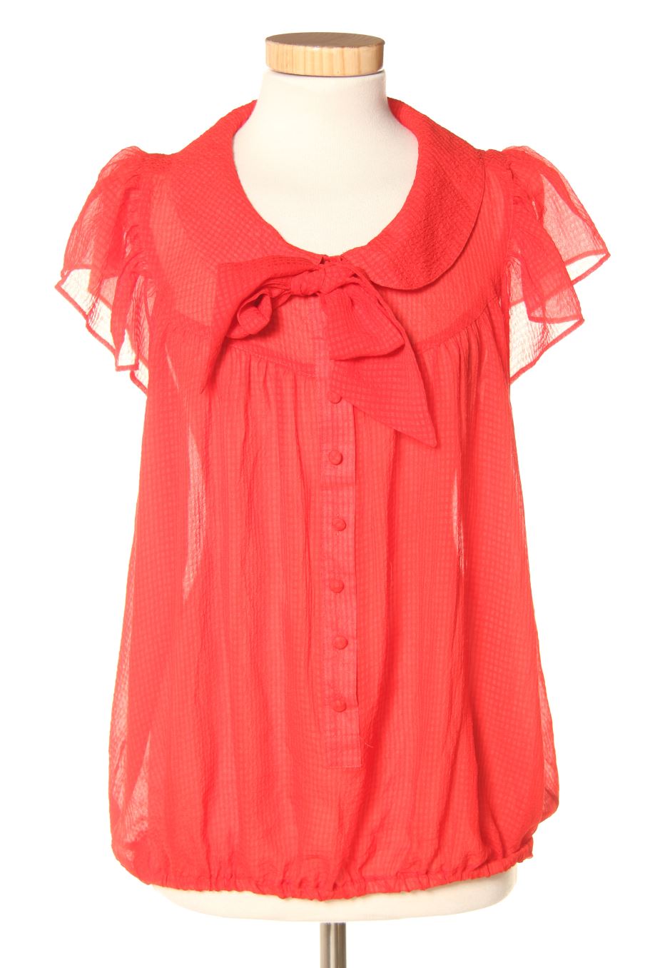 Blouse à manches courtes La City de la taille M, de couleur rouge