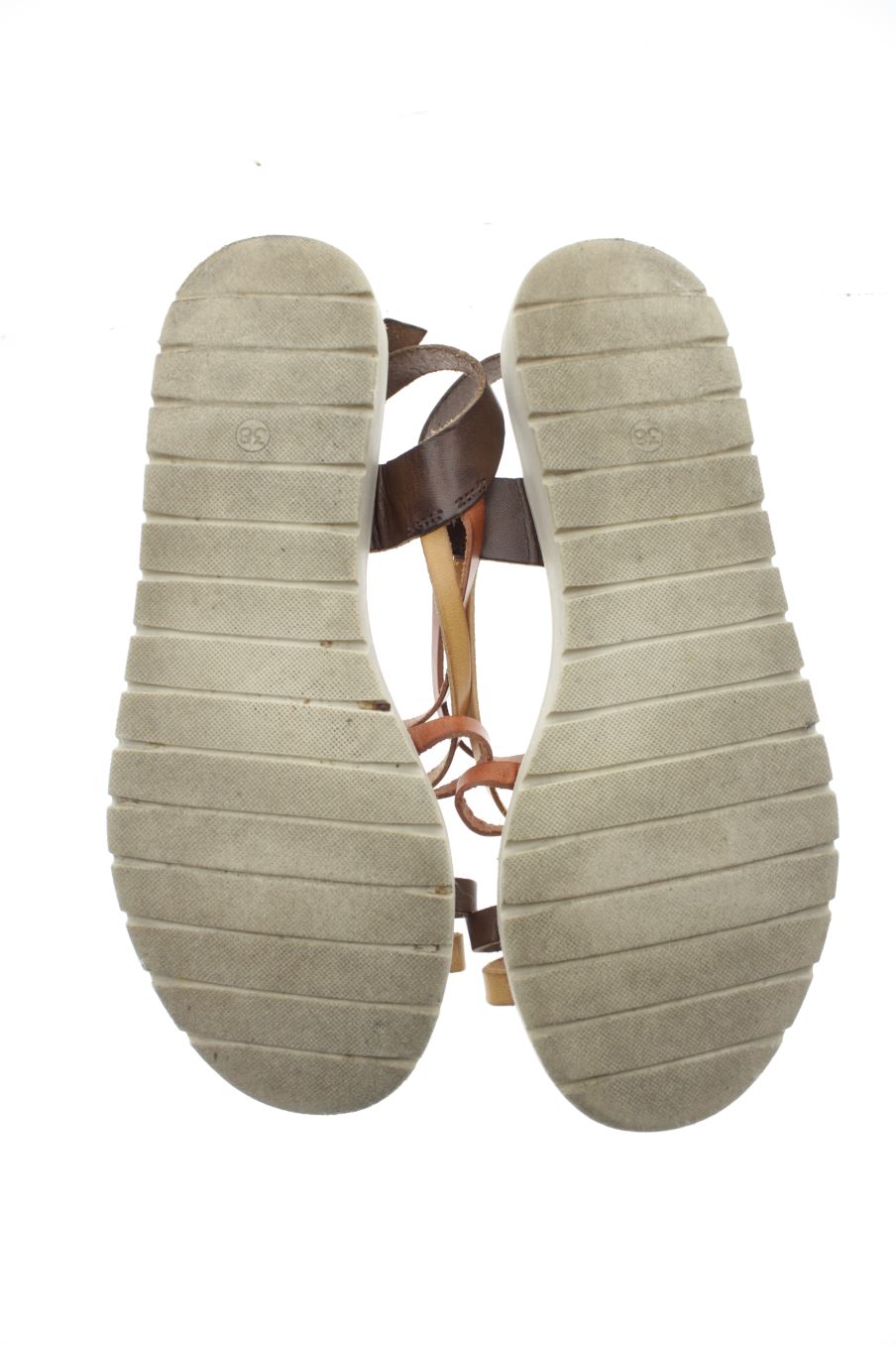 Sandalias planas de Senda de la talla 38, de color marrón de
